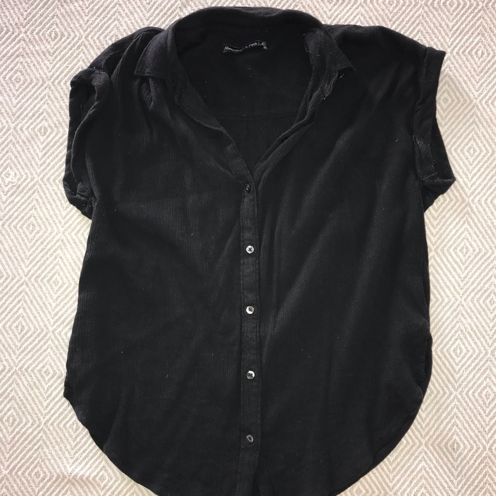 Navy blue button down
